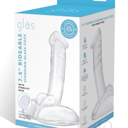 Glas Toy 7.5" Rideable Standing Glass Cock