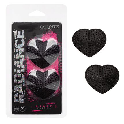 Radiance Heart Pasties Black O-S